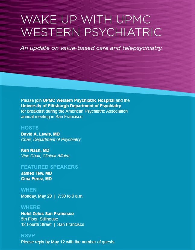 Western Psychiatric Hospital and Department to Host Get Together during